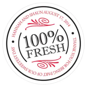 100% Fresh Small Sticker Blueberry