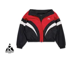 3B Sports Icon Off Shoulder Track Jacket "White Red"
