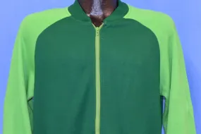 80s Designer Sportswear Green Zip Up Track Jacket Small