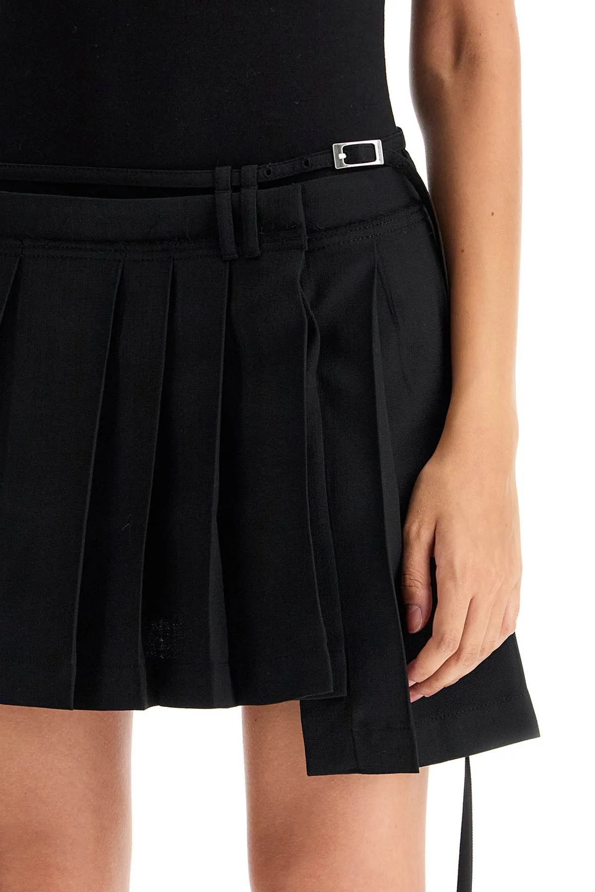 Acne Studios Asymmetric Pleated Mini Skirt (Size - 34)