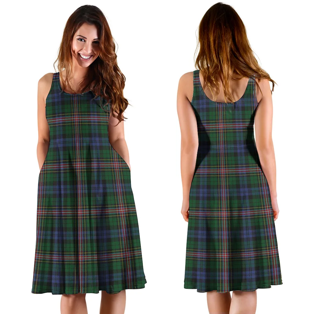 Allison Tartan Sleeveless Midi Womens Dress