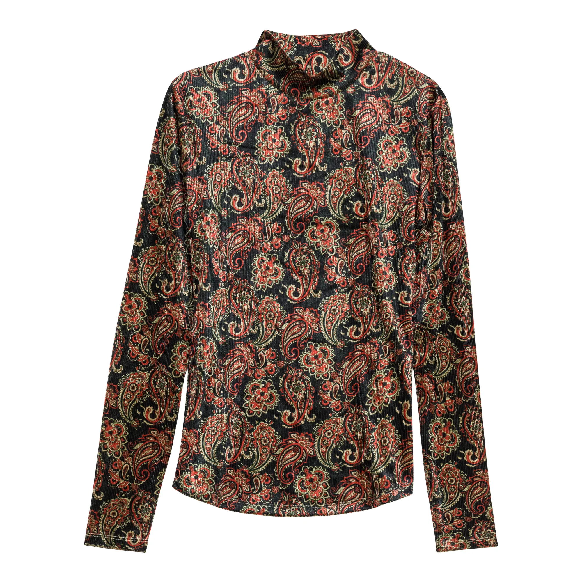 Aspect Paisley Mock Neck Top WB4CPT7077