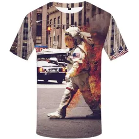 Astronaut T-shirt Men War Tshirt Anime United States Tshirts Casual Car Tshirt Printed Metal T shirts Funny Short Sleeve Hip hop
