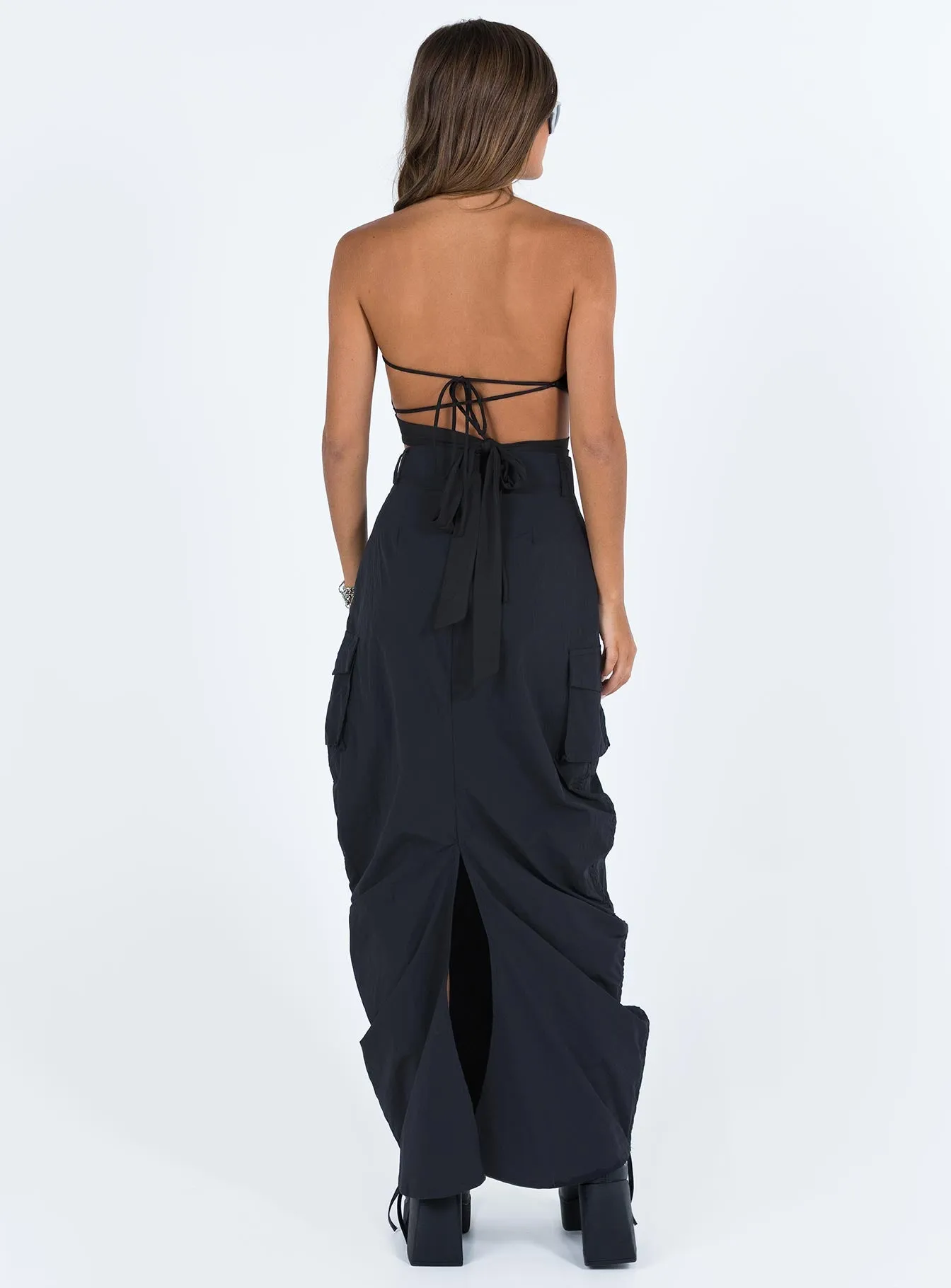 Baird Cargo Maxi Skirt Black