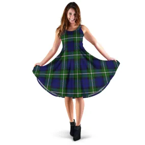 Bannerman Tartan Sleeveless Midi Womens Dress