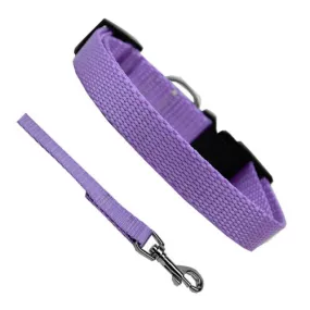 Basic Style Collar and Lead Set — Lavender