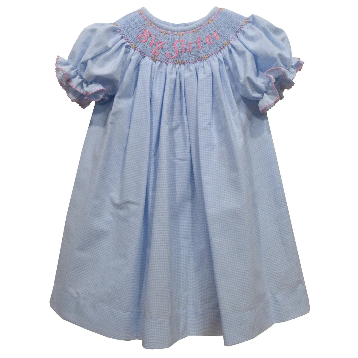 Big Sister Blue Smocked Dress