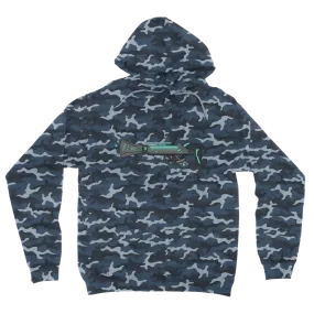 Blue Weapon Camouflage Adult Hoodie