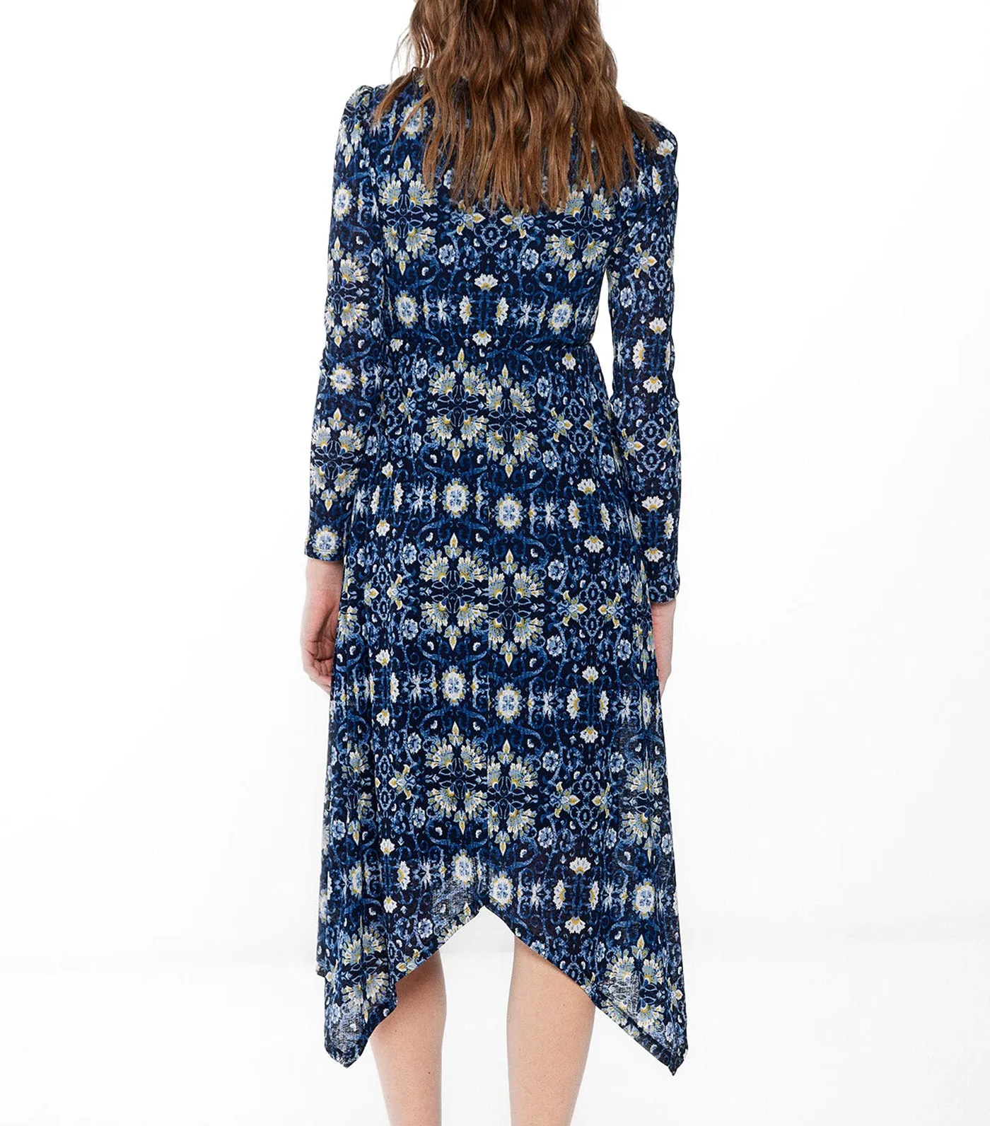 Borders Neckline Midi Dress