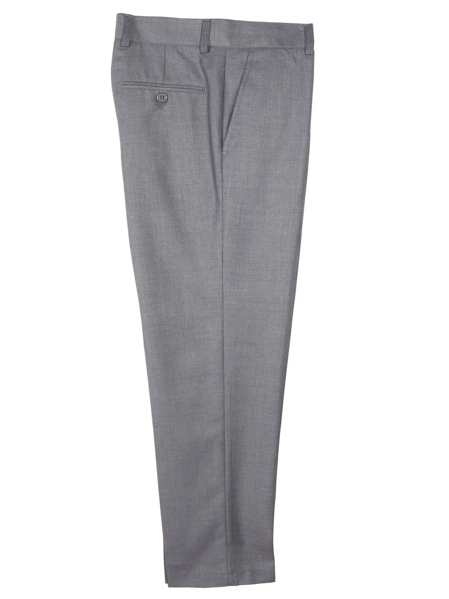 Boys' Grey Flat Front Dress Pants