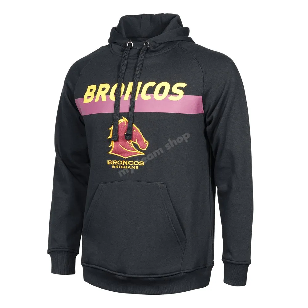 BRISBANE BRONCOS MENS NRL FLEECE HOODIE