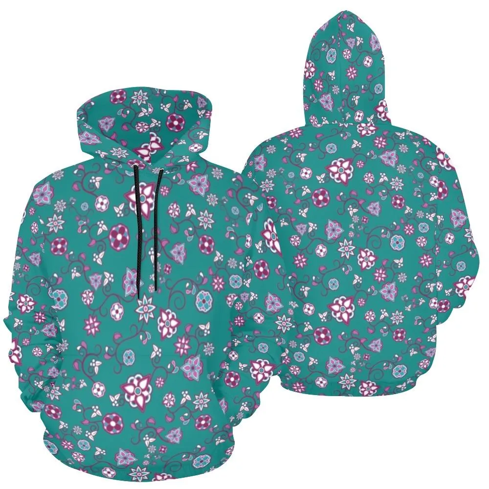 Burgundy Bloom Hoodie for Women (USA Size)