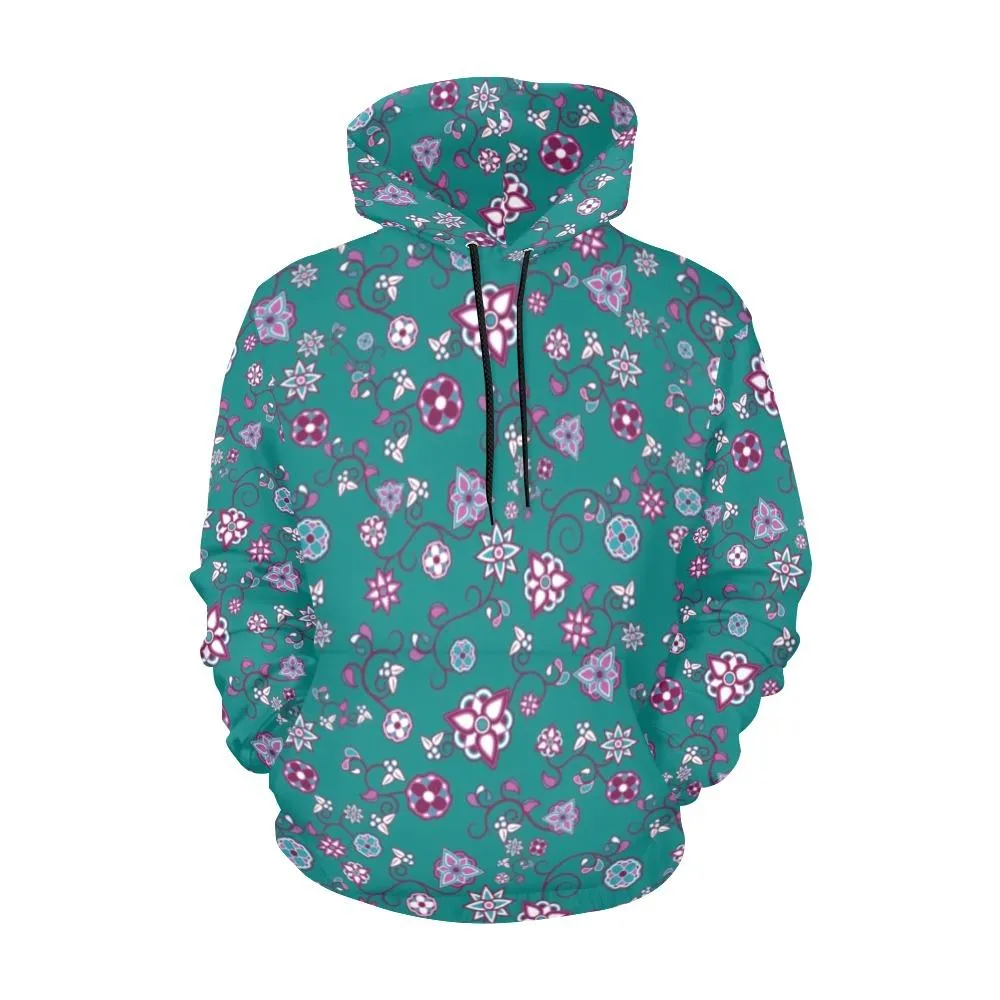 Burgundy Bloom Hoodie for Women (USA Size)