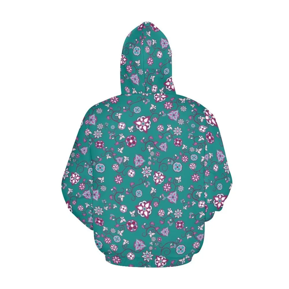 Burgundy Bloom Hoodie for Women (USA Size)