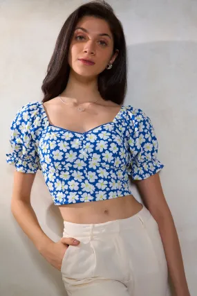 Camille|Floral Crop Top