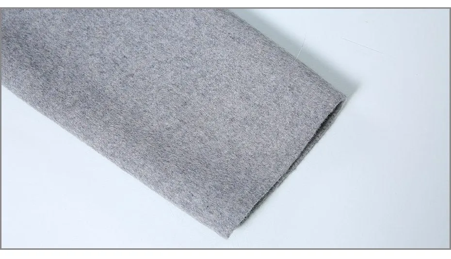 Cashmere With Genuine Real Fox Fur Coat