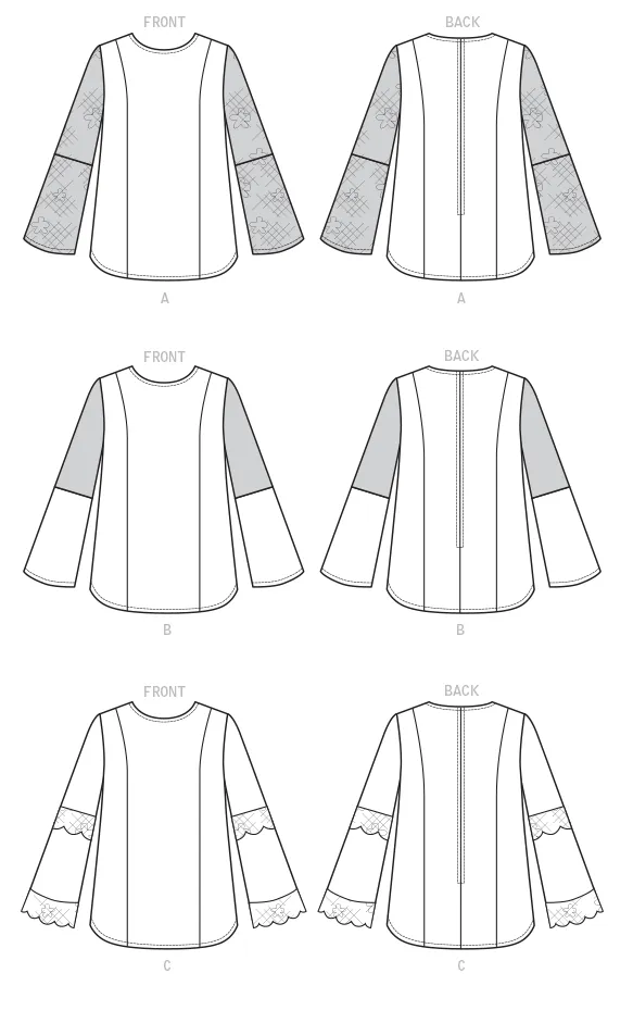 CLEARANCE • VOGUE PATTERN MISSES' PRINCESS-SEAM TUNICS WITH ZIPPER 9270