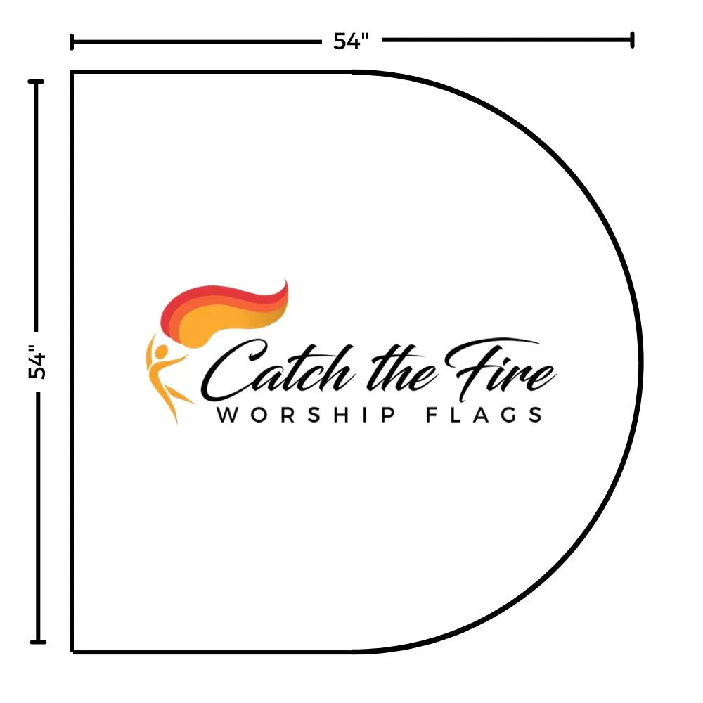 Coral Sheer Worship Flags