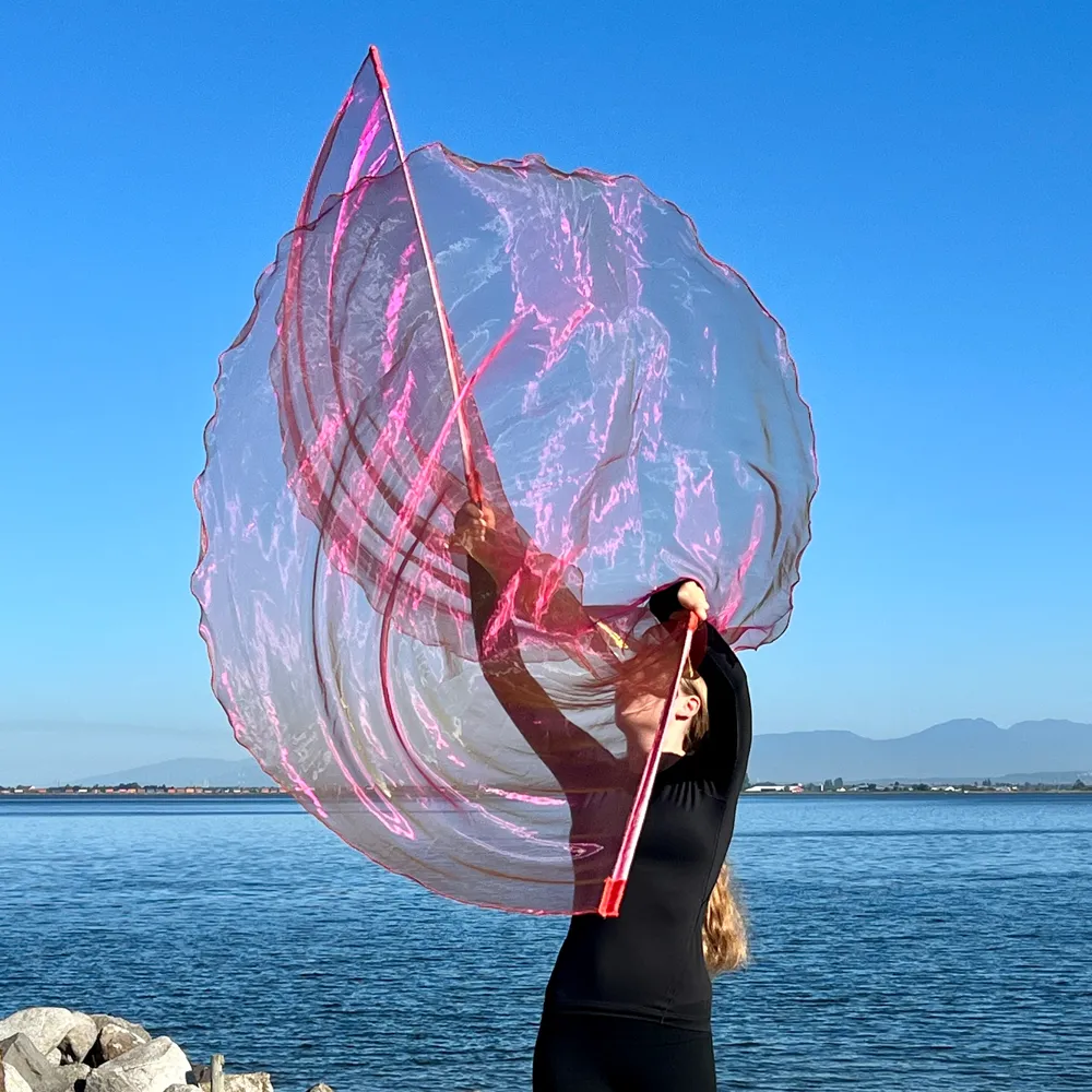 Coral Sheer Worship Flags