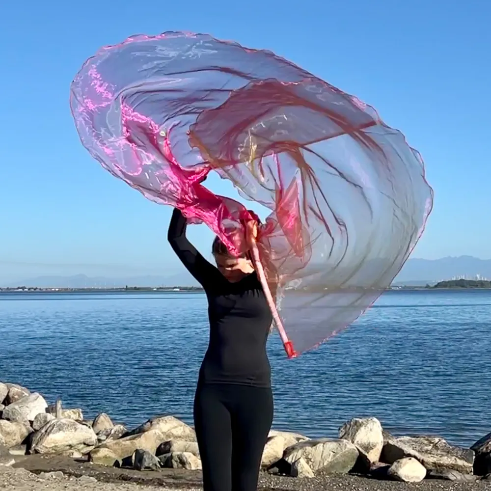 Coral Sheer Worship Flags
