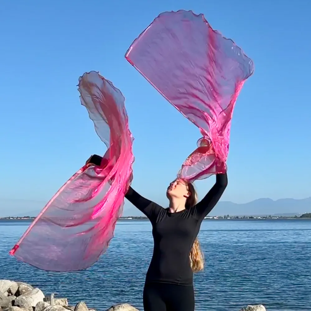 Coral Sheer Worship Flags