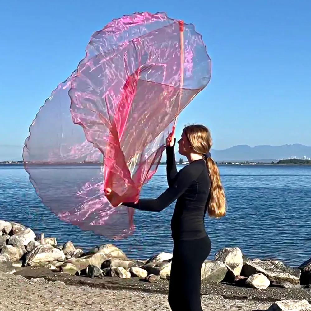 Coral Sheer Worship Flags