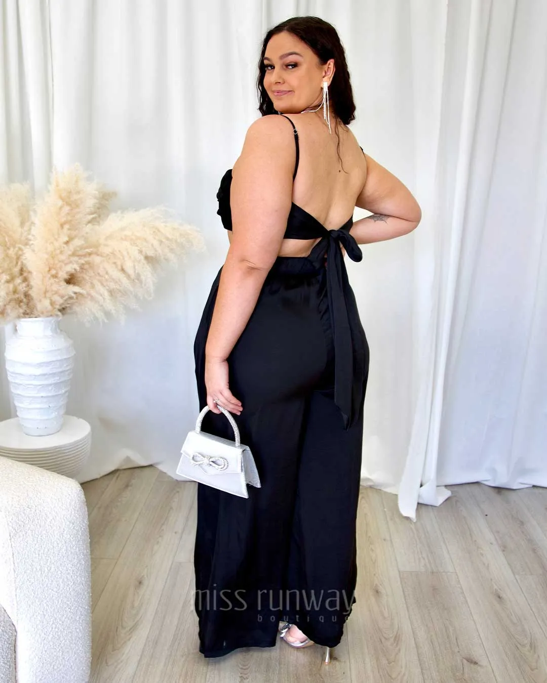 Cordelia Satin Top - Black