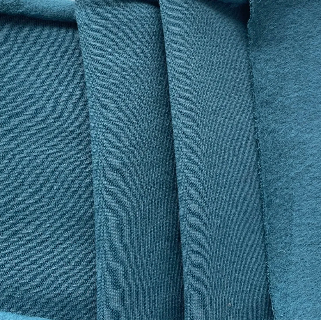 Crystal Teal Cotton Sweatshirt Knit (Made in Italy)