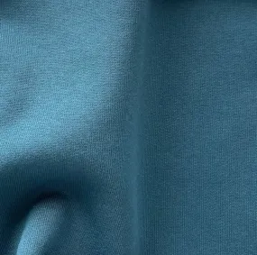 Crystal Teal Cotton Sweatshirt Knit (Made in Italy)
