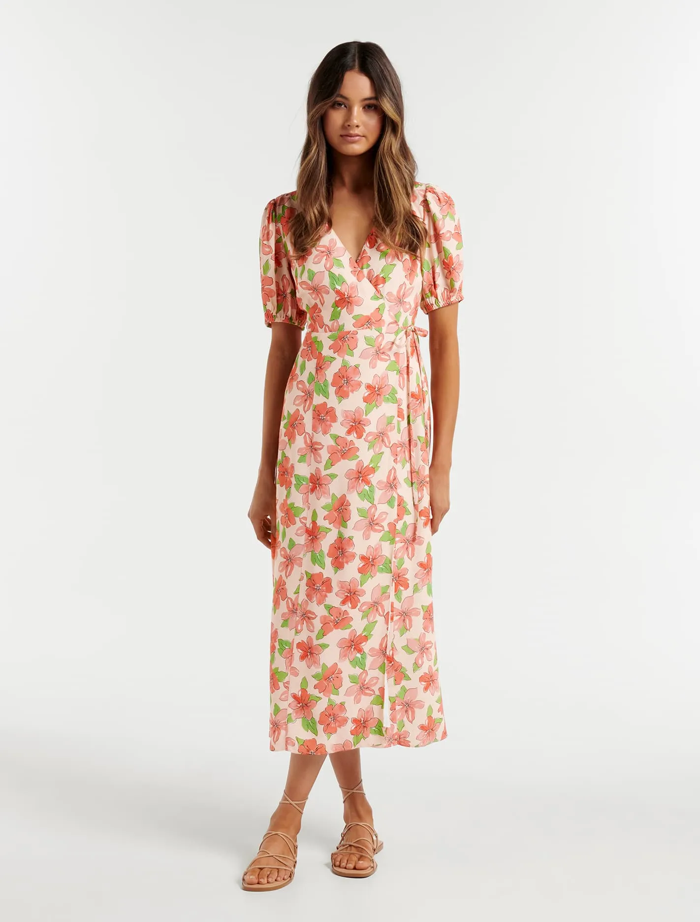 Daisy Wrap Midi Dress