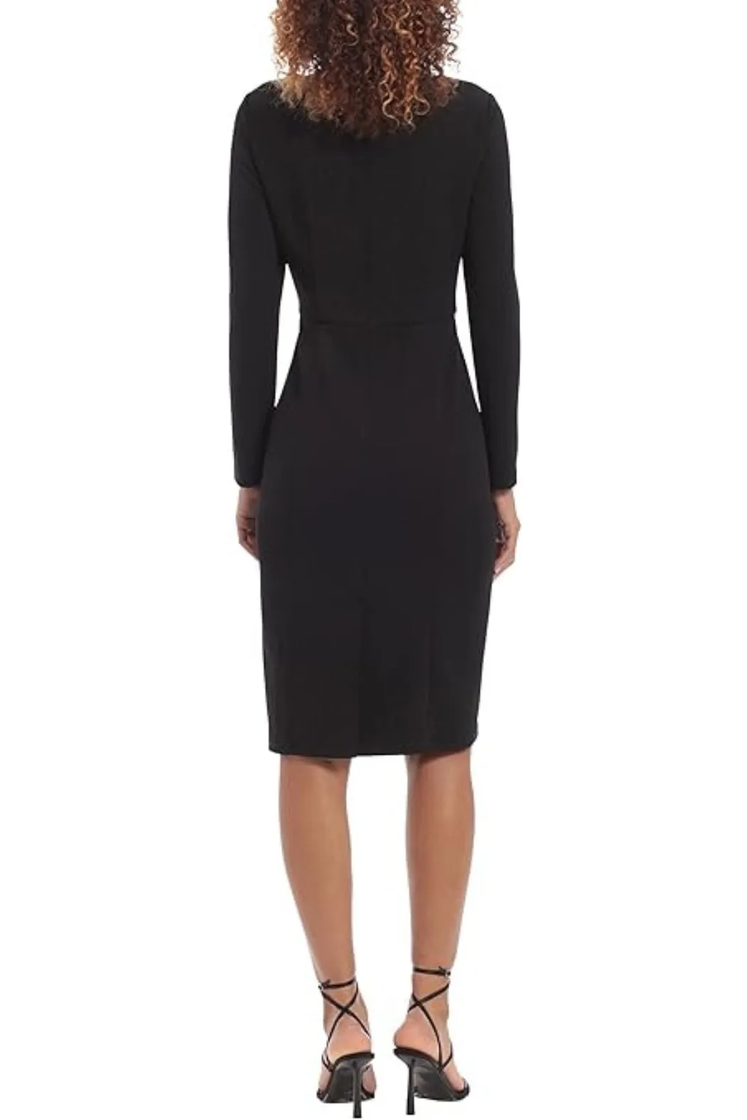 Donna Morgan Long Sleeve Scuba Crepe Sheath Dress