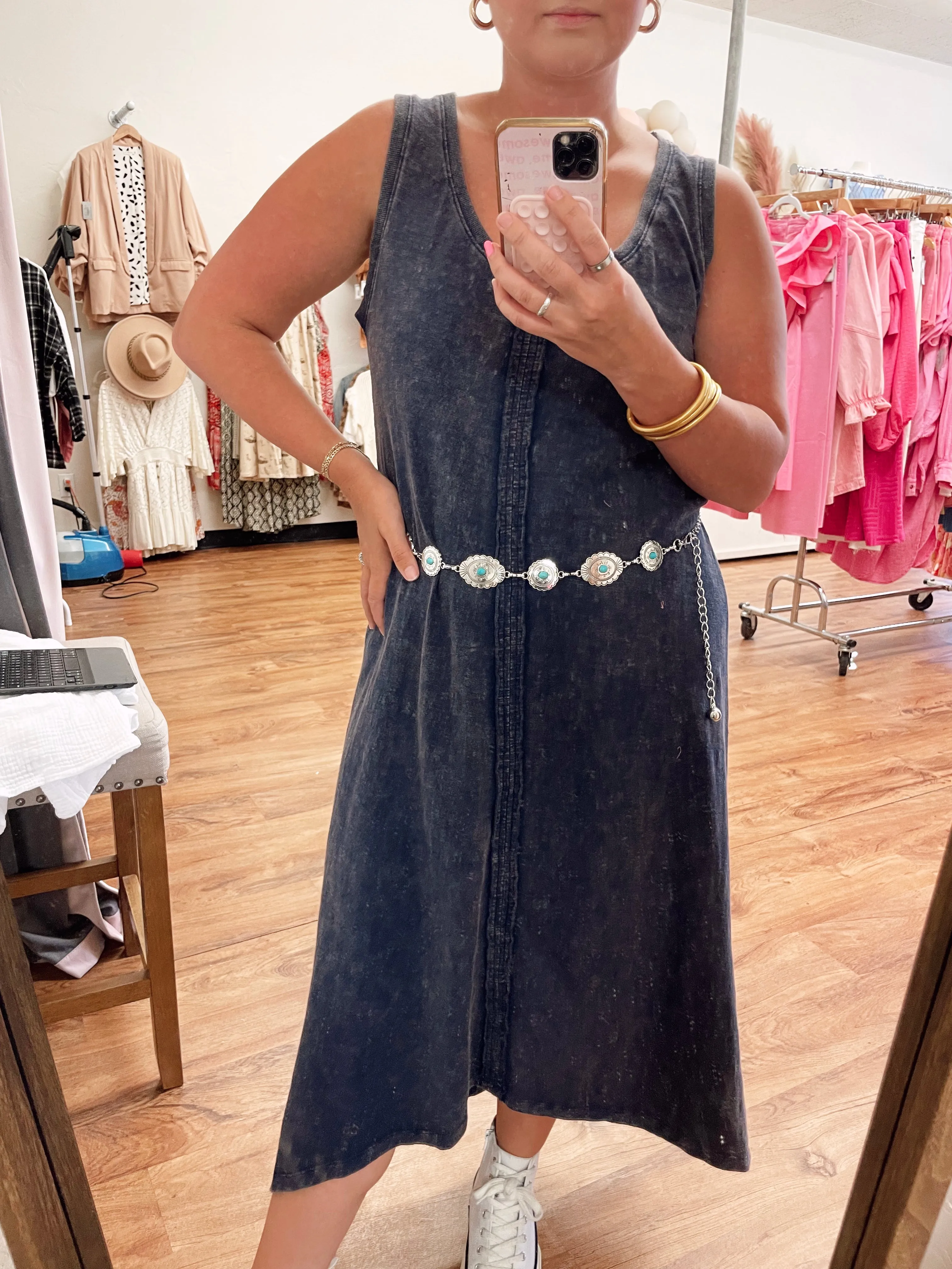 Dora Dress in Navy