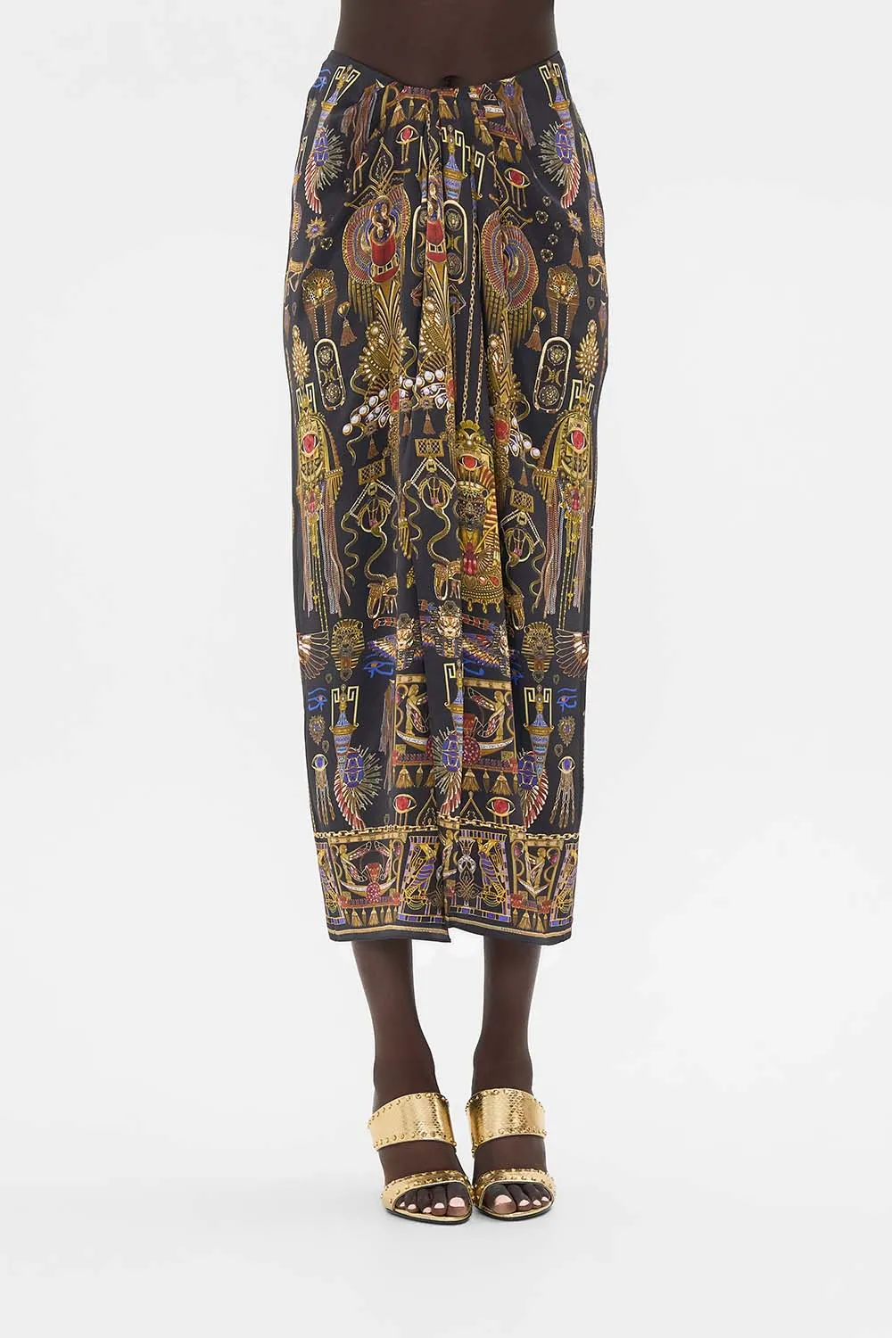 DRAPE FRONT SKIRT WITH SPLIT CARTOUCHE KINGDOM