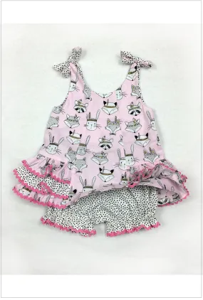 Dress & matching pants toddler sewing pattern SUNNY DRESS & BLOOMERS Sizes 6 months to 6 years