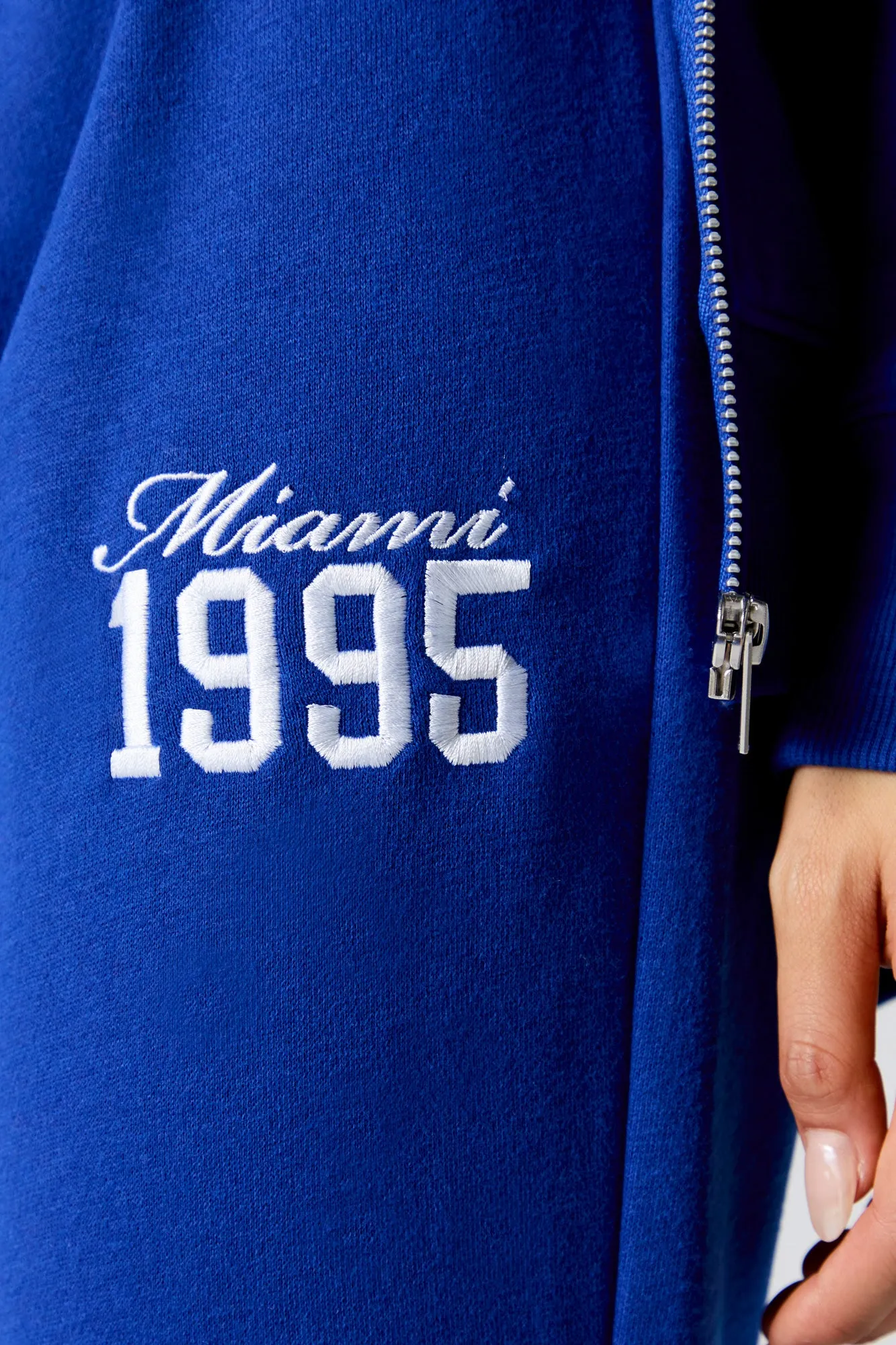 Embroidered Fleece Flare Sweatpant