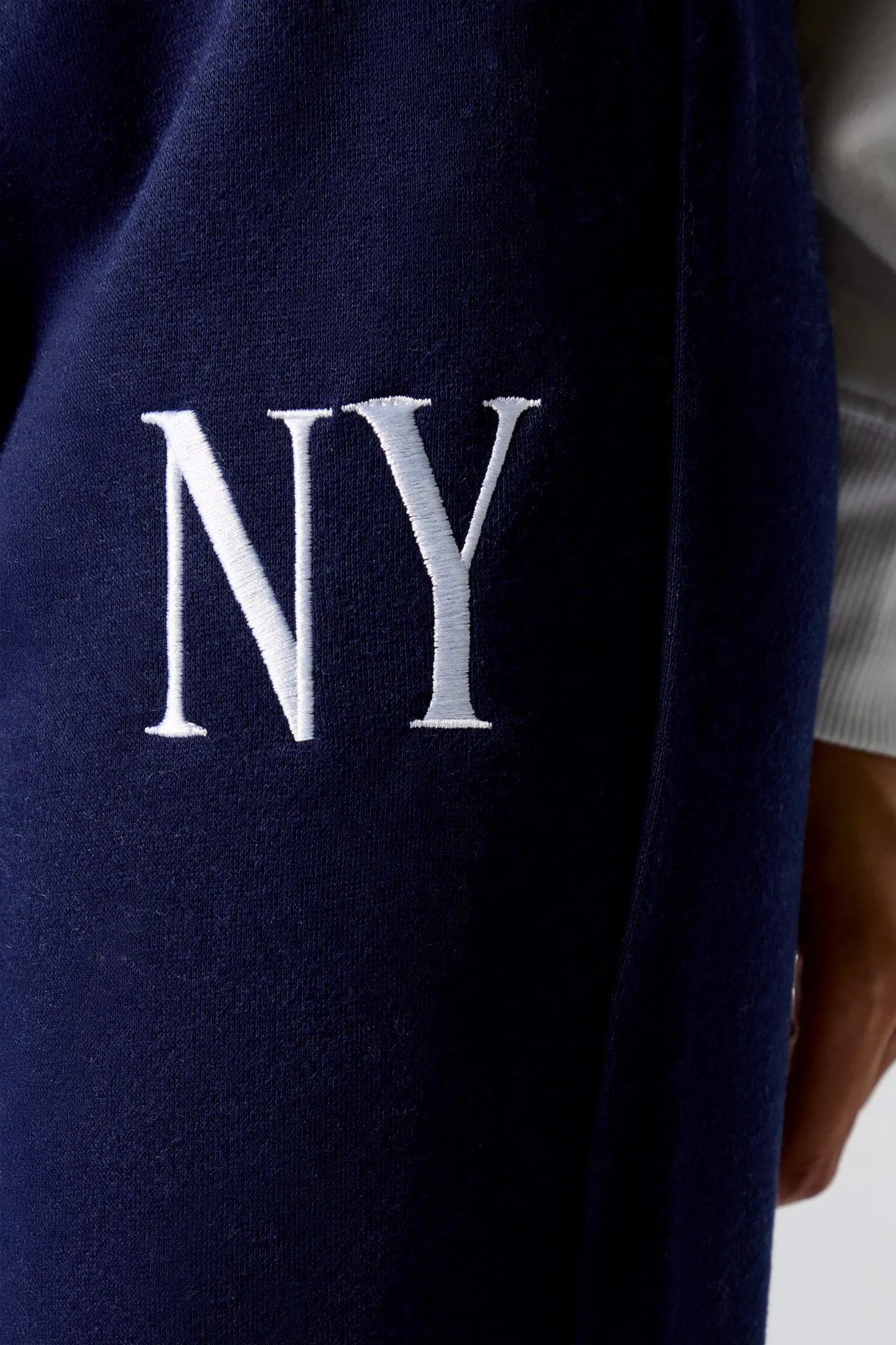 Embroidered Fleece Flare Sweatpant