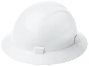 ERB Safety Americana Full Brim Hard Hat with 4-Point Slide Lock Suspension