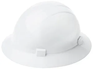 ERB Safety Americana Full Brim Hard Hat with 4-Point Slide Lock Suspension