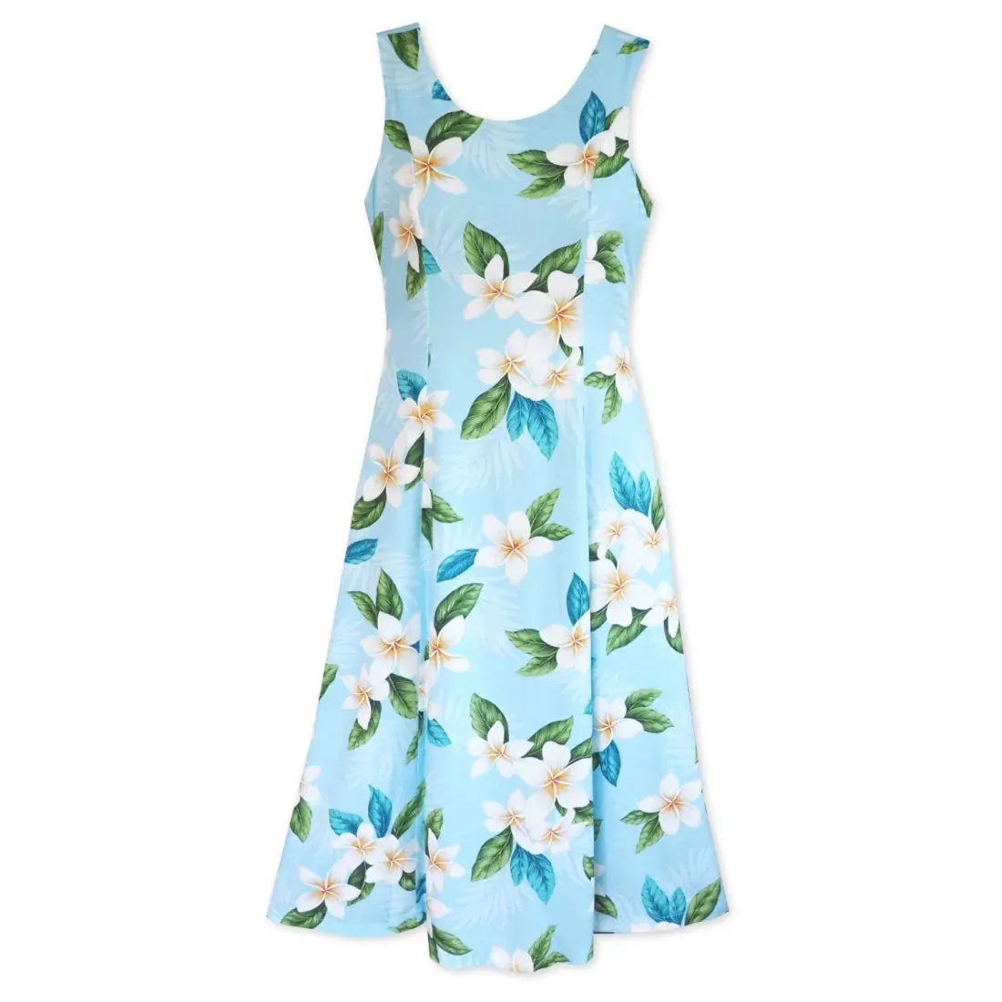 Escape Blue Darling Midi Hawaiian Dress