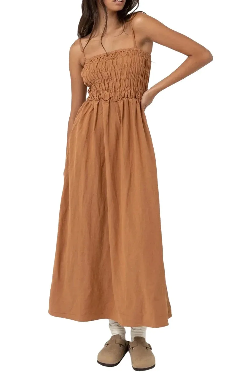Everyday Classic Shirred Midi Dress