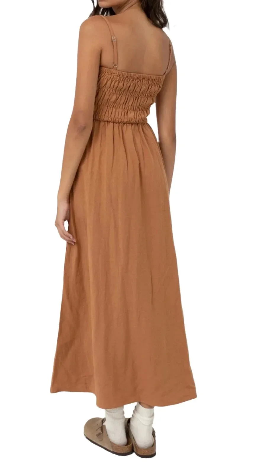 Everyday Classic Shirred Midi Dress