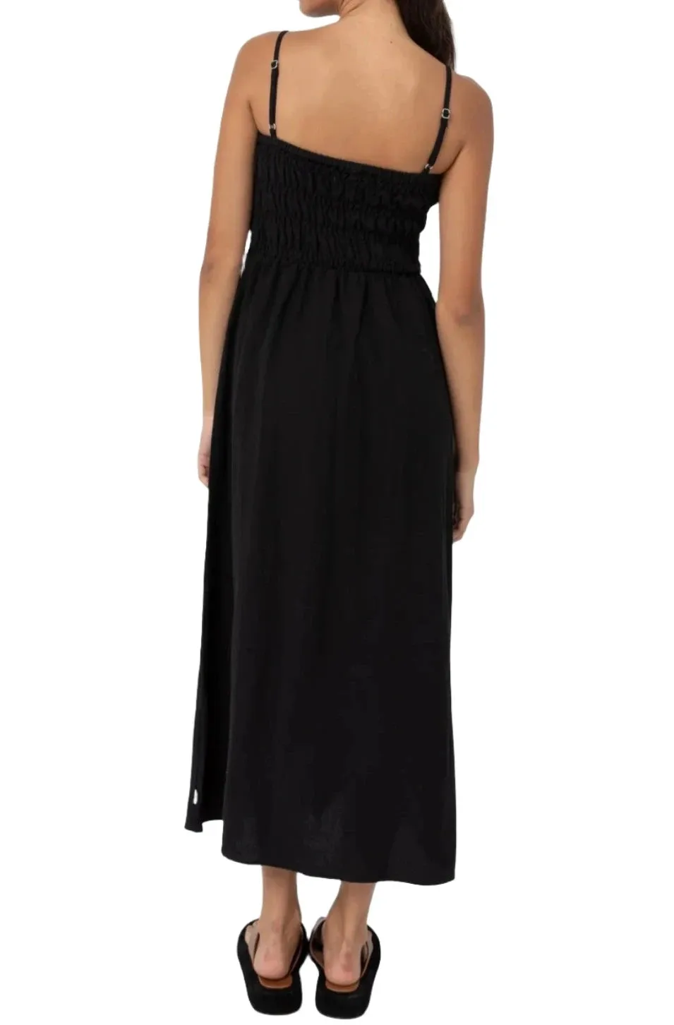 Everyday Classic Shirred Midi Dress