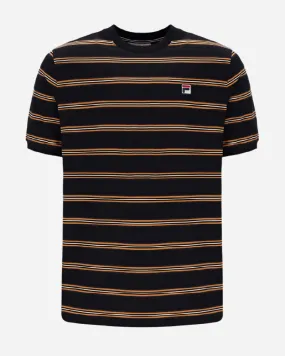 FILA BRUNO Ringer T Shirt Black/Yam