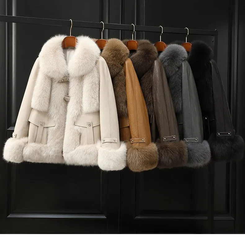 Fox Fur Sheep Skin Coat