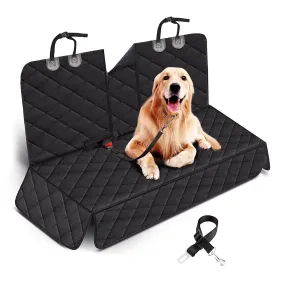 Fresh Fab Finds Dog Car Seat Cover Waterproof Scratchproof Pet Car Rear Protector Mat Pet Back Seat Cover with Dog Seat Belt for Car Truck SUV