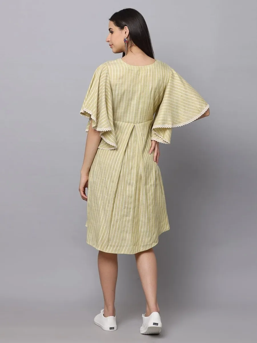 Fresh Mint Maternity Kurta Dress With Nursing