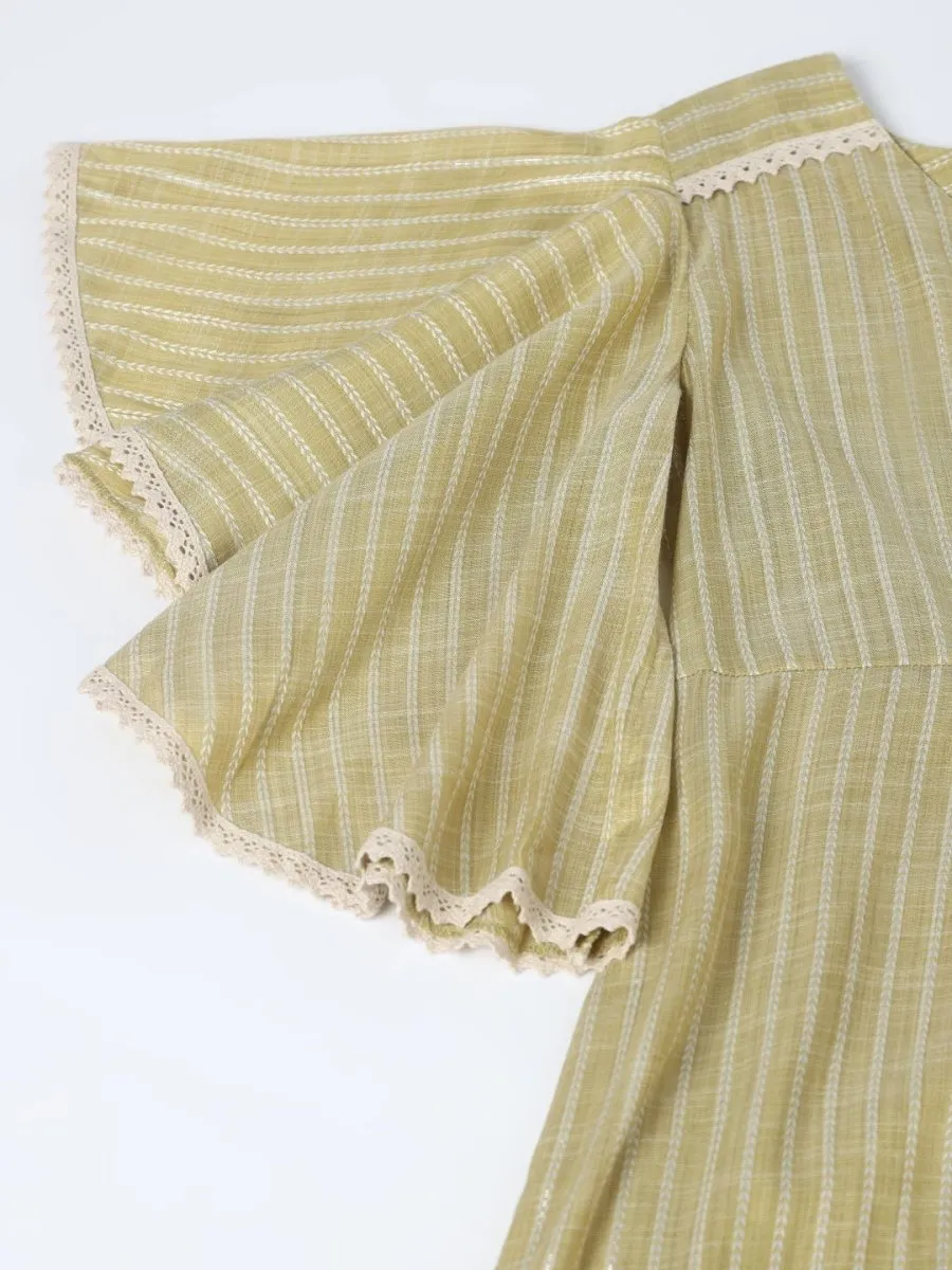 Fresh Mint Maternity Kurta Dress With Nursing