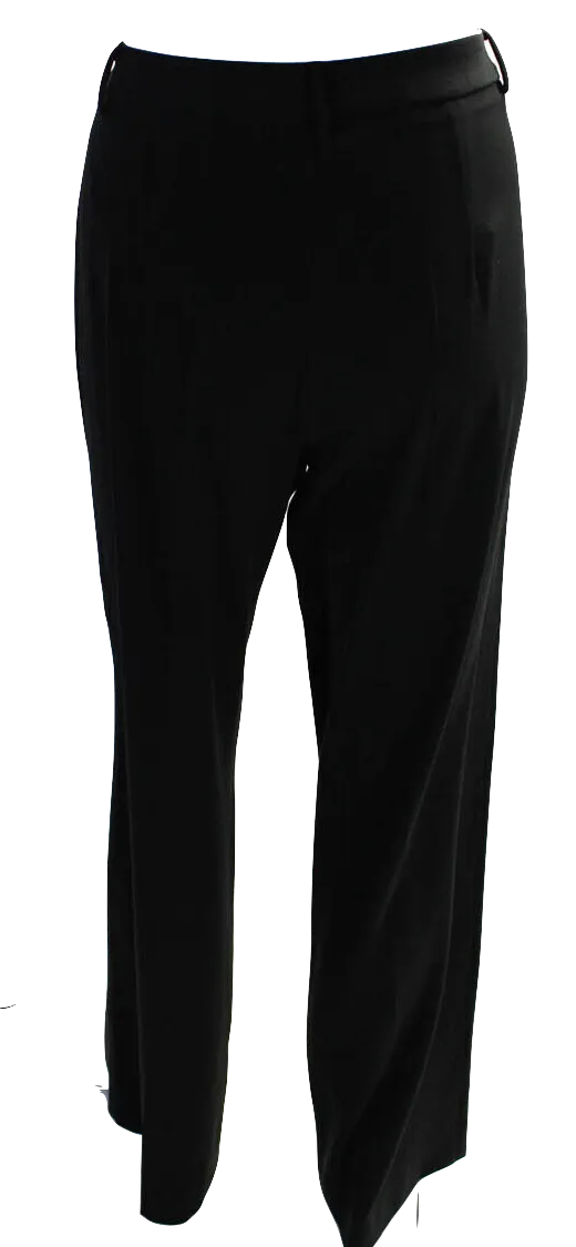 Gaultier Paris. "Fuzzi Line" Black Fuzzi Pleated High-Waist Dress Pants