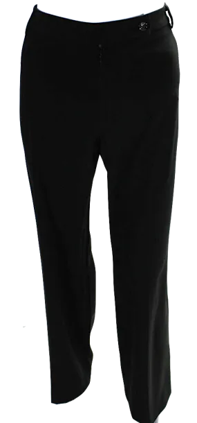 Gaultier Paris. "Fuzzi Line" Black Fuzzi Pleated High-Waist Dress Pants