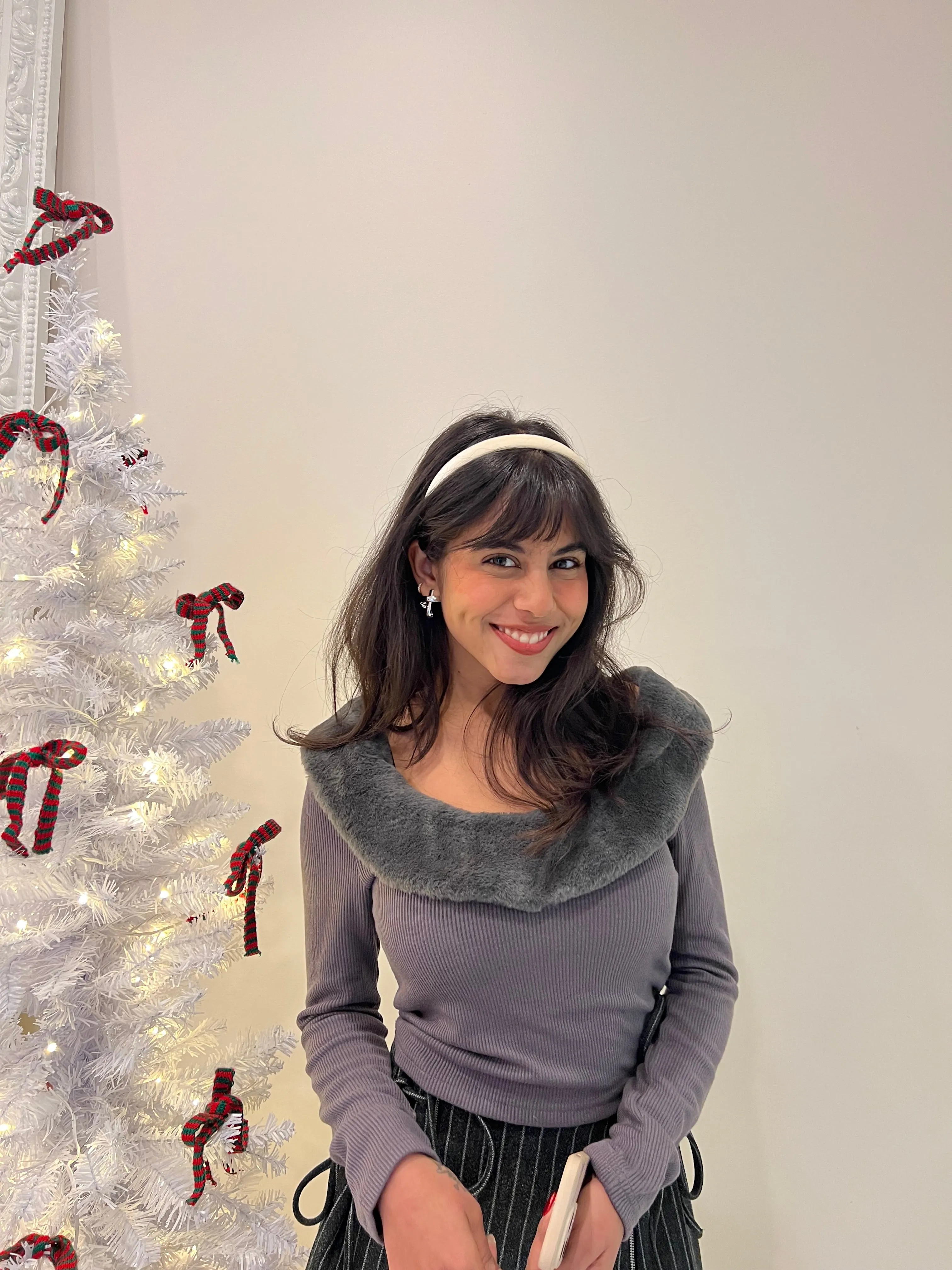 GIANNA Fur collar top